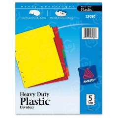 Avery Plastic Tab Divider - 5 per set