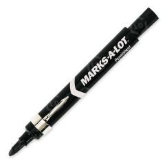Avery Marks-A-Lot EverBold Flipchart Marker - Black - 12 Pack