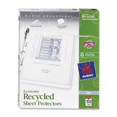 Avery Recycled Economy Weight Sheet Protector - 100 per box