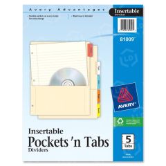 Avery Insertable 5-Tab Dividers - 5 per set
