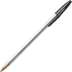 BIC Cristal Ballpoint Pen, Black - 12 Pack