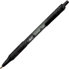BIC Soft Feel Retractable Ball Pen, Black - 12 Pack