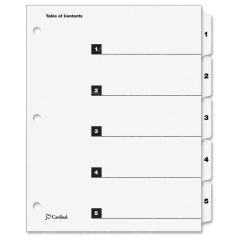Cardinal OneStep Printable Table of Contents and Dividers - 5 per set
