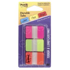 Post-it Assorted Durable Index Tab - 66 per pack 66 / Pack - Pastel Pink Tab