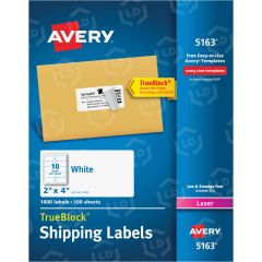 Avery 2" x 4" Rectangle Easy Peel Address Label - 1000 Per Box