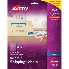 Avery 8.50" x 11" Rectangle Mailing Labels (Easy Peel) - 25 per pack