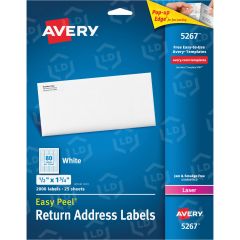 Avery 0.50" x 1.75" Rectangle Easy Peel Address Label for Laser - 2000 per pack