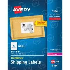 Avery 3.33" x 4" Rectangle Address Label (Easy Peel) - 600 Per Box