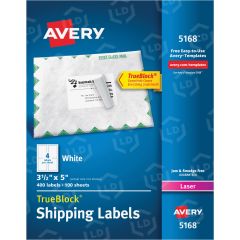 Avery 3.50" x 5" Rectangle Address Label (Easy Peel) - 400 per box