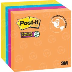 Post-it Super Sticky 3x3 Jewel Pop Coll. Pads - 5 per pack - Assorted