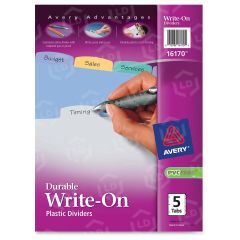 Avery Translucent Durable Write-on Divider - 5 per set