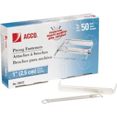 Acco Premium Prong Fastener - 2.75" Length  -  Silver - 50 per Box