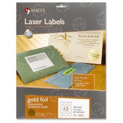 Maco Round Foil Laser Label - 300 per pack