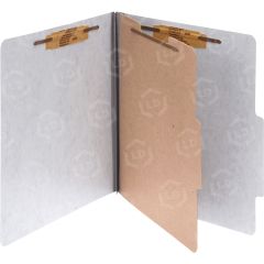 Acco Presstex Classification Folder With Fastener - 8.50" x 11" - Gray