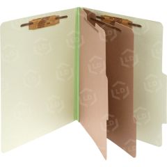 Acco Classification Folder - 8.50" x 11" - 2 Dividers - Leaf Green