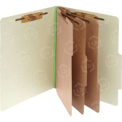 Acco Classification Folder - 8.50" x 11" - 3 Dividers - Leaf Green