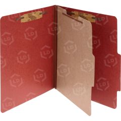 Acco Classification Folder - 10 per box Legal - 8.50" x 14" - 1 Dividers - Red