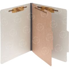 Acco Classification Folder - 10 per box Legal - 8.50" x 14" - 1 Dividers - Gray