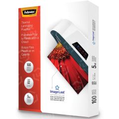 Fellowes Glossy Pouches - Letter, 5 mil, 100 pack - 100 per pack