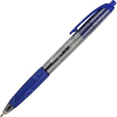 Integra Rubber Grip Retractable Pen, Blue - 12 Pack
