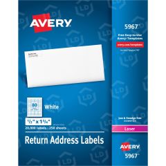 Avery 1.75" x 0.50" Rectangle Mailing Label (Easy Peel) - 20000 per box