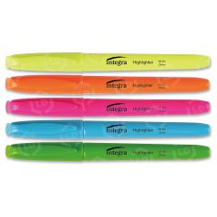 Integra Pen Style Fluorescent Assorted Highlighters