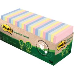Post-it Greener Notes in Sunwashed Pier Colors - 1 per pack - 3" x 3" - Assorted