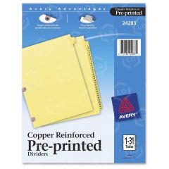 Copper Reinforced Preprinted Index Divider