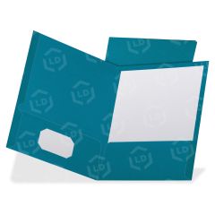 TOPS Linen Twin Pocket Folders, Letter Size, Teal - 25 per box