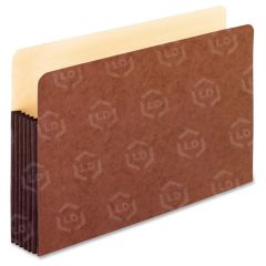 TOPS Redrope WaterShed Expanding File Pockets Legal - 1050 Sheet Capacity - Red Fiber - 1 Each