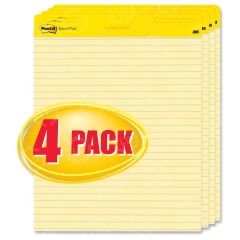 Post-it Self-Stick Easel Pad - 4 per carton - 25" x 30.50" - Yellow