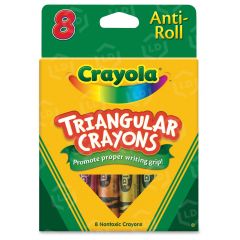 Crayola Triangular Anti-roll Crayons - 8 per box