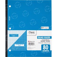 MeadWestvaco 1-Subject Wireless Neatbook - 80 Sheet - Letter - 8.50" x 11"