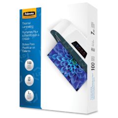 Fellowes Glossy Pouches - Letter, 7 mil, 100 pack - 100 per pack