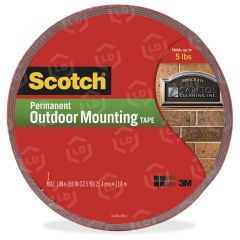 Scotch Exterior Weather-Resistant Double-Sided Tape with Red Liner - 1 per roll