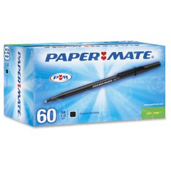 Paper Mate Stick Ballpoint Pen, Black - 60 Pack