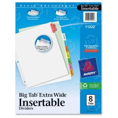Avery WorkSaver Extra Wide Big Tab Divider - 8 per set
