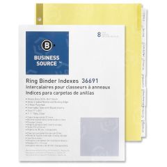 Business Source Insertable Tab Index - 8 per set