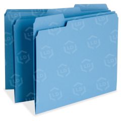 Business Source Color-coding Top Tab File Folder - 100 per box Letter - 8.50" x 11" - Blue
