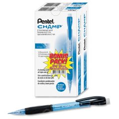 Pentel Champ Mechanical Pencil, 0.7 mm, Blue Barrel, 24/Pack - 24 per pack