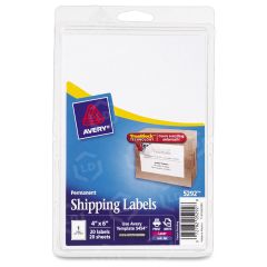 Avery 4" x 6" Rectangle Shipping Labels with Trueblock Technology - 20 per pack