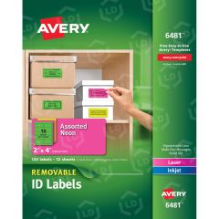 Avery 2" x 4" Rectangle Color Coding Label - 120 per pack