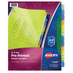 Avery Preprinted Plastic Divider - 12 per set