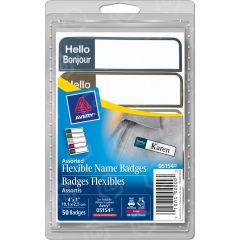 Avery 1" x 3.75" Rectangle Name Badge Label - 100 per pack