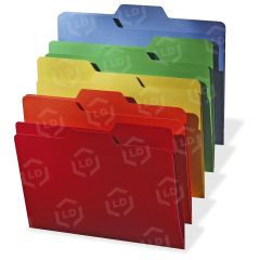 IdeaStream File Folders, 1/3 Cut, 11 Pt Stock, Letter, Assorted, 80/PK - 80 per pack
