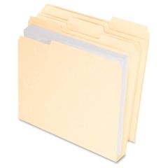 Pendaflex CutLess/WaterShed/Double Stuff File Folders, 1/3 Cut, Manila, Letter, 50/BX - 50 per box
