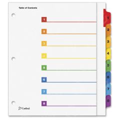 Cardinal Extra Wide Table of Cont. 8-Tab Dividers