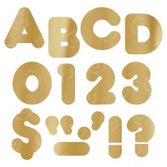 Trend Metallic Casual Uppercase 4" Ready Letters - PK per pack