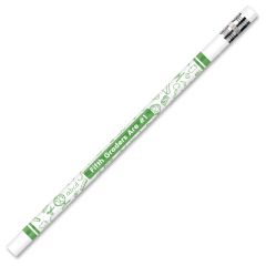 Moon Products Decorated Wood Pencil, Fifth Graders Are #1, HB #2, White Barrel, Dozen - 12 per dozen