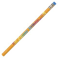 Moon Products Decorated Wood Pencil, Happy Birthday, #2, Black/Blue/Green/Purple/Red, Dozen